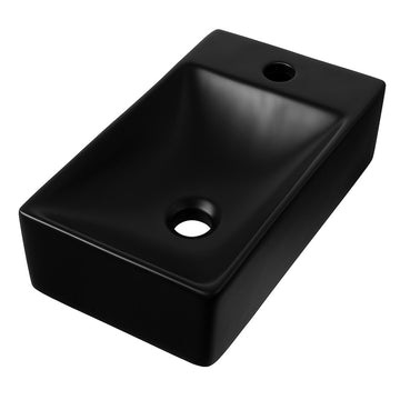 Felix 15 in. W x 8 in. D Modern Wall Mounted Rectangular Ceramic Mini Sink